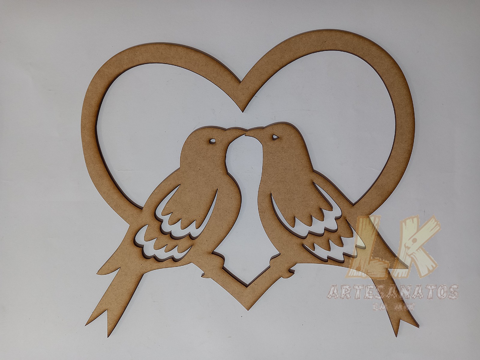 Pássaros no coração 30cm